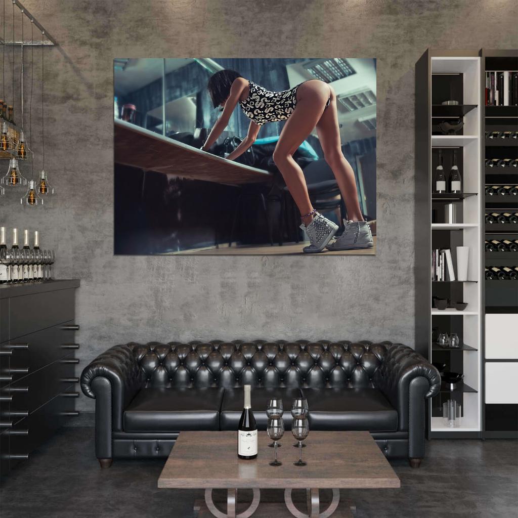 Hot Girl Sexy Legs Butt Artwork Painting Art Wall Art Print Poster