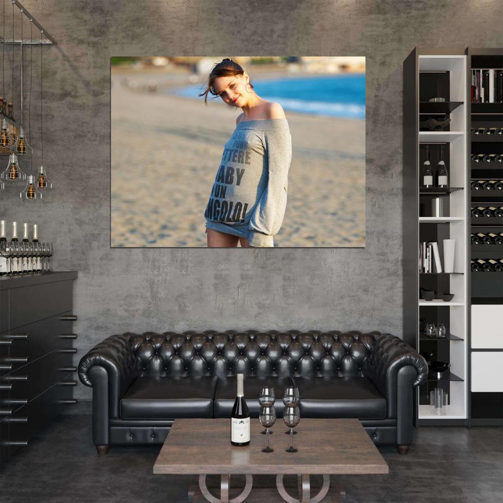 Amelie Hot Model Sexy Girl Cute Babe Beach Wall Art Print Poster