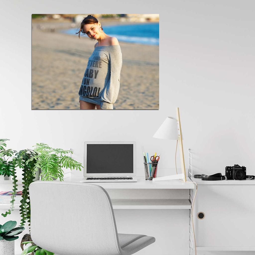 Amelie Hot Model Sexy Girl Cute Babe Beach Wall Art Print Poster