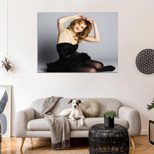 Emma Watson Hot Actress Sexy Dress Cleavage Wall Art Print Poster