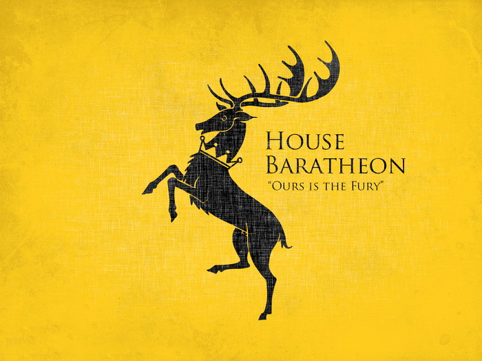 House Baratheon Logo Sigil Coat of Arms Game of Thrones Wall Art Print Poster
