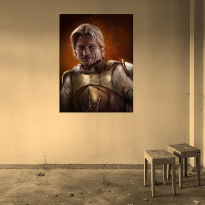 Jaime Lannister Portrait Art Painting Song of Ice and Fire Game of Thrones Wall Art Print Poster