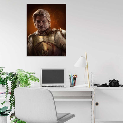 Jaime Lannister Portrait Art Painting Song of Ice and Fire Game of Thrones Wall Art Print Poster