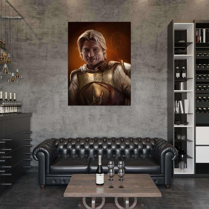 Jaime Lannister Portrait Art Painting Song of Ice and Fire Game of Thrones Wall Art Print Poster