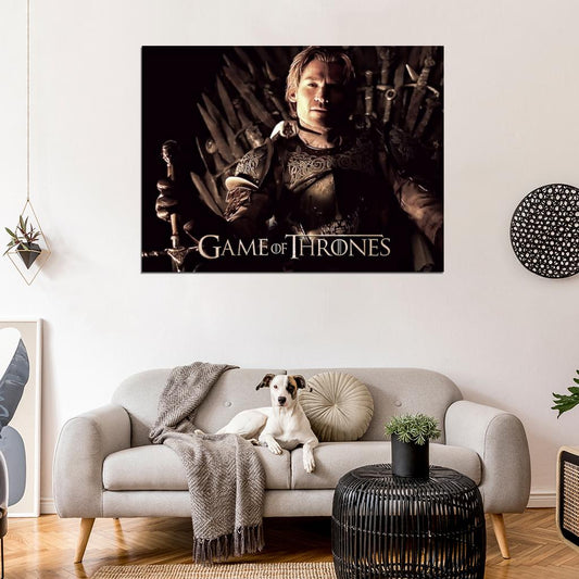 Jaime Lannister Iron Throne Song of Ice and Fire Game of Thrones Wall Art Print Poster