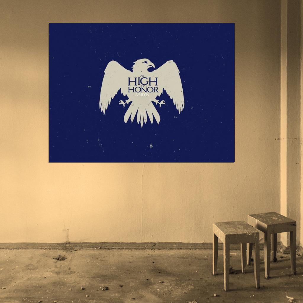 House Arryn Logo Sigil Coat of Arms Game of Thrones Wall Art Print Poster