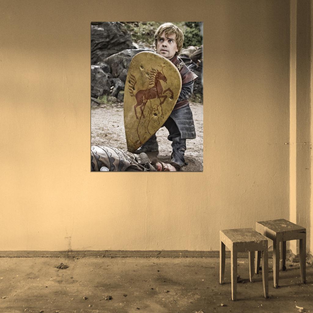 Tyrion Lannister Shield TV Series Dwarf Game of Thrones Wall Art Print Poster