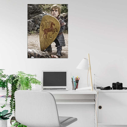 Tyrion Lannister Shield TV Series Dwarf Game of Thrones Wall Art Print Poster