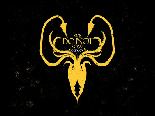 House Greyjoy of Pyke Logo Sigil Coat of Arms Game of Thrones Wall Art Print Poster