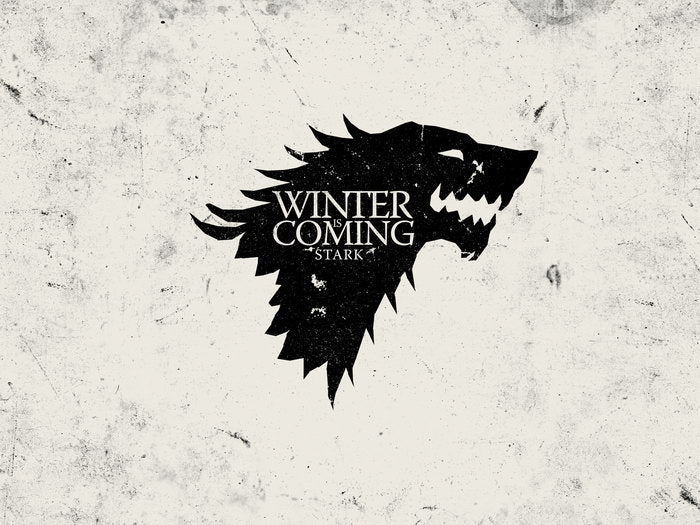 House Stark of Winterfell Wolf Logo Sigil Coat of Arms Game of Thrones Wall Art Print Poster