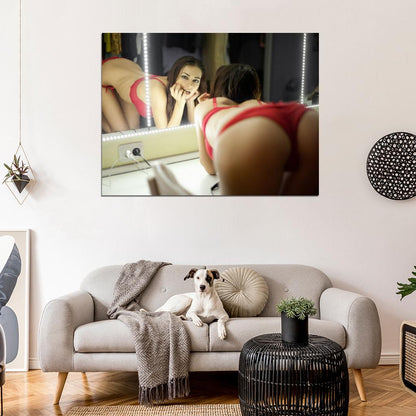 Helga Lovekaty Hot Model Sexy Girl Butt Ass Panties Wall Art Print Poster