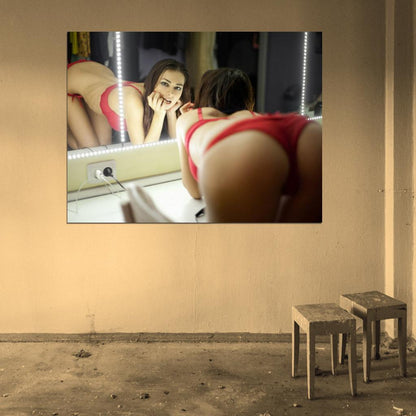 Helga Lovekaty Hot Model Sexy Girl Butt Ass Panties Wall Art Print Poster