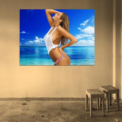 Kate Upton Hot Model Big Boobs Sexy Tits Wall Art Print Poster