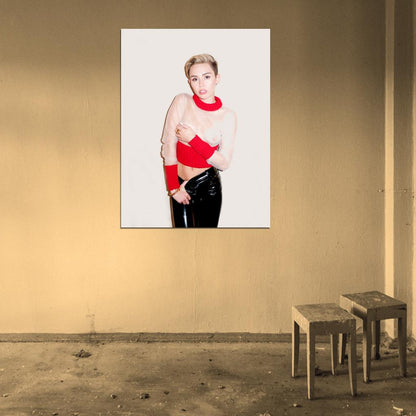 Miley Cyrus Hot Boobs Sexy Singer Actress Nipple Wall Art Print Poster