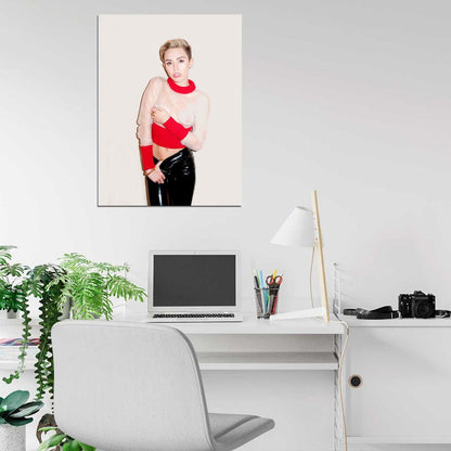 Miley Cyrus Hot Boobs Sexy Singer Actress Nipple Wall Art Print Poster