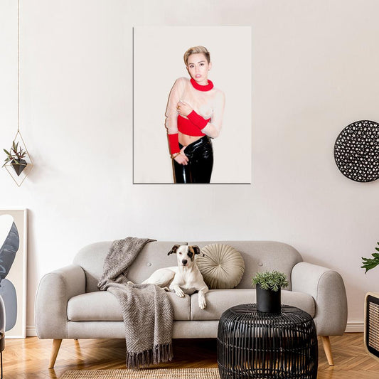Miley Cyrus Hot Boobs Sexy Singer Actress Nipple Wall Art Print Poster