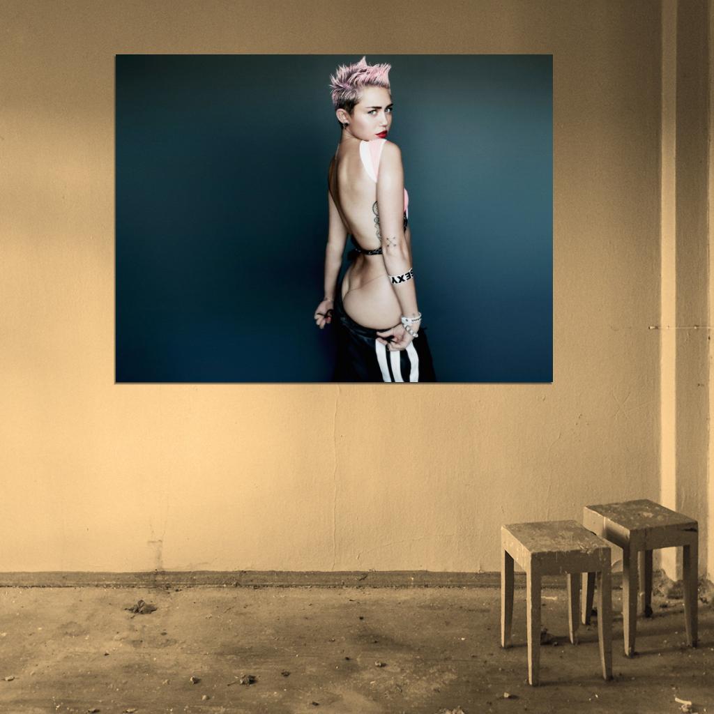 Miley Cyrus Hot Butt Sexy Ass Singer Actress Wall Art Print Poster