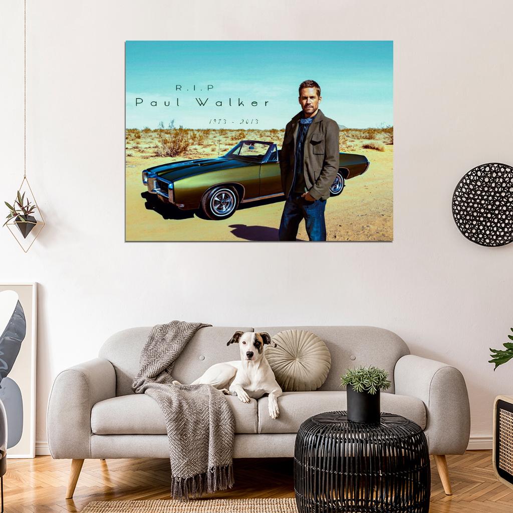 Paul Walker RIP 1973-2013 Movie Actor Car Wall Art Print Poster