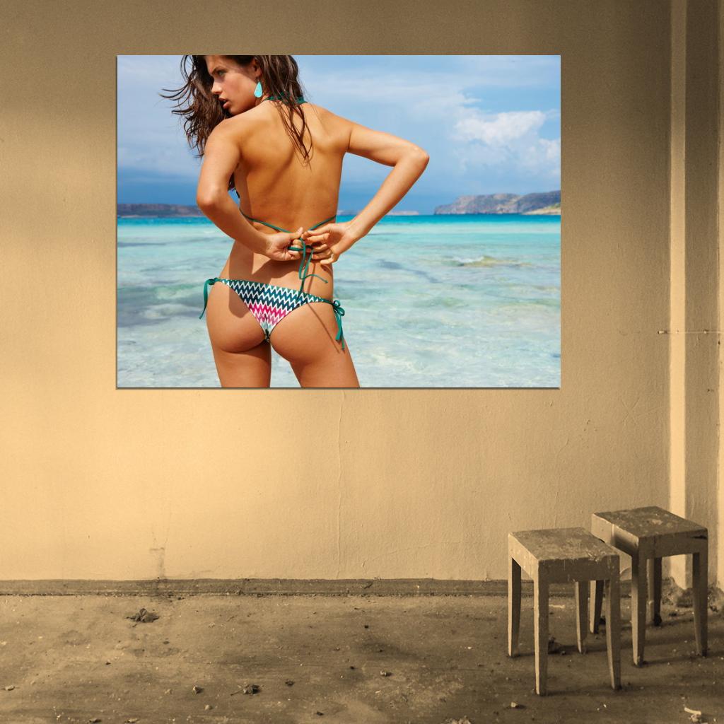 Sara Sampaio Model Bikini Hot Butt Sexy Ass Wall Art Print Poster