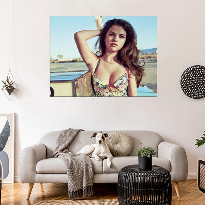 Selena Gomez Beautiful Hot Cute Singer Actress Wall Art Print Poster