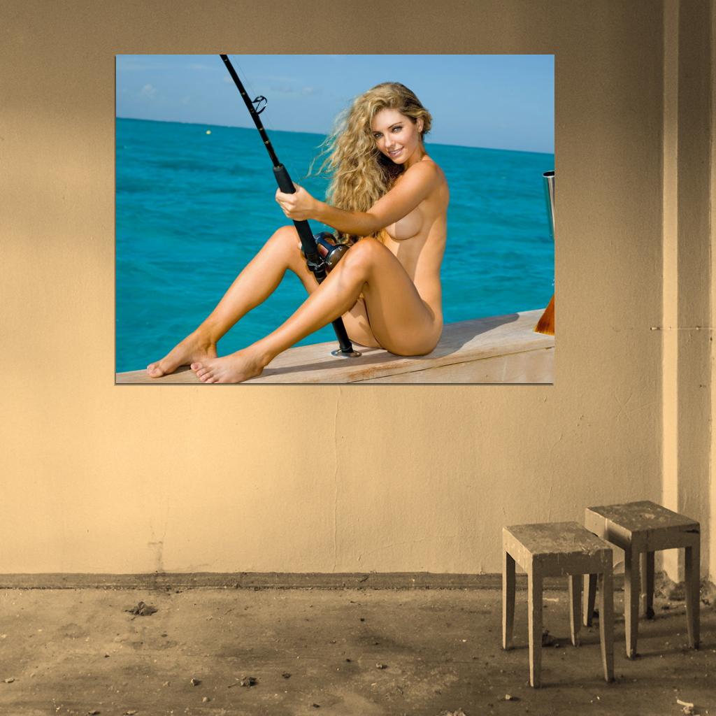 Shawn Dillon Hot Nude Model Naked Fishing Wall Art Print Poster