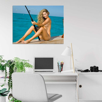 Shawn Dillon Hot Nude Model Naked Fishing Wall Art Print Poster
