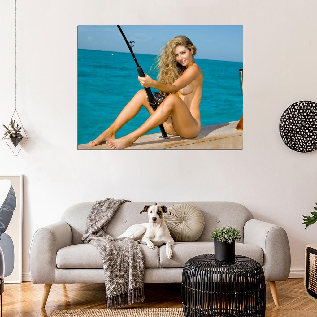 Shawn Dillon Hot Nude Model Naked Fishing Wall Art Print Poster
