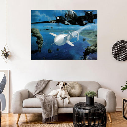 Dornier Do 217 German Bomber Aircraft World War 2 WW2 Military Painting Art Wall Art Print Poster