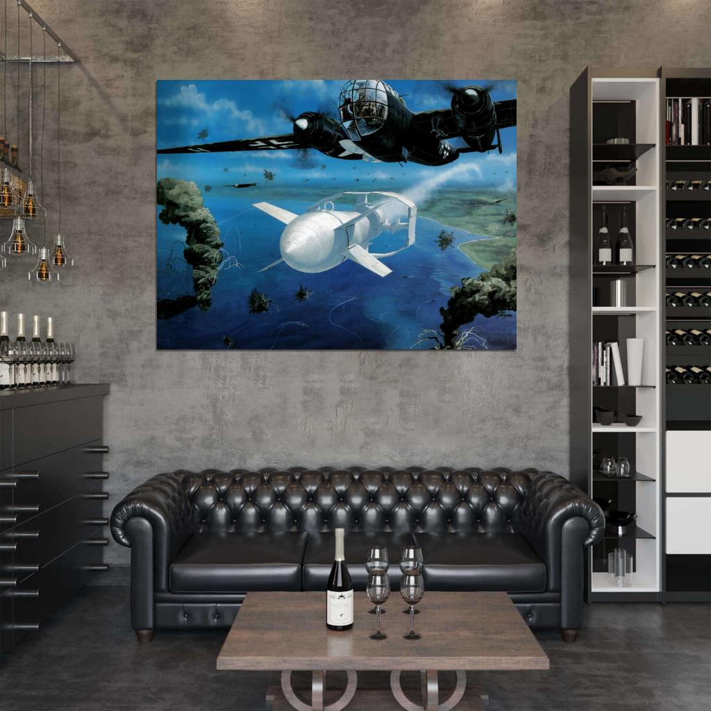 Dornier Do 217 German Bomber Aircraft World War 2 WW2 Military Painting Art Wall Art Print Poster