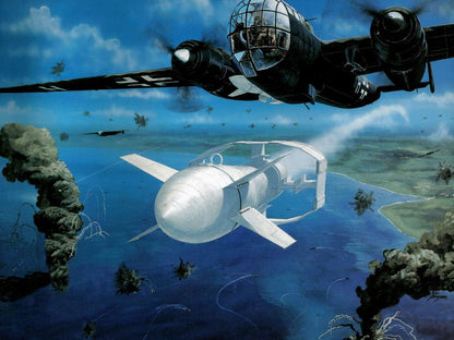 Dornier Do 217 German Bomber Aircraft World War 2 WW2 Military Painting Art Wall Art Print Poster
