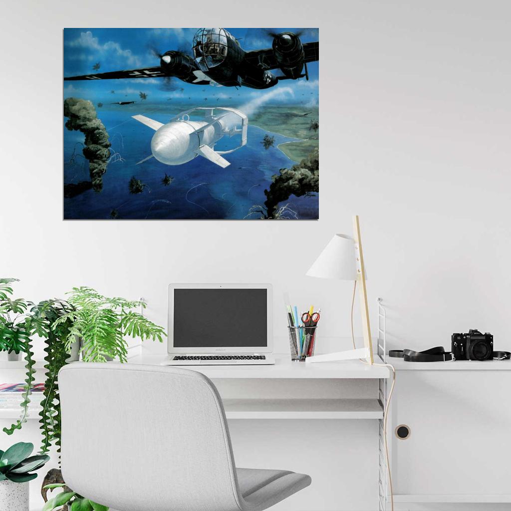 Dornier Do 217 German Bomber Aircraft World War 2 WW2 Military Painting Art Wall Art Print Poster