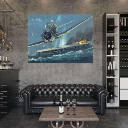 Zuiho-class Aircraft Carrier World War 2 WW2 Painting Art Wall Art Print Poster