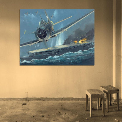 Zuiho-class Aircraft Carrier World War 2 WW2 Painting Art Wall Art Print Poster