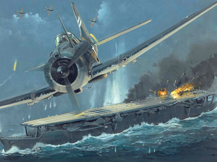 Zuiho-class Aircraft Carrier World War 2 WW2 Painting Art Wall Art Print Poster