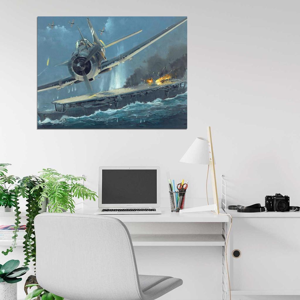 Zuiho-class Aircraft Carrier World War 2 WW2 Painting Art Wall Art Print Poster