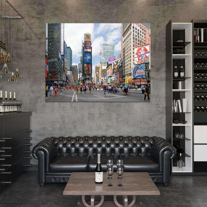 Times Square Midtown Manhattan Day New York City USA Wall Art Print Poster