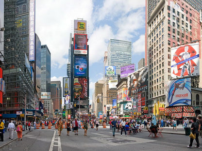 Times Square Midtown Manhattan Day New York City USA Wall Art Print Poster