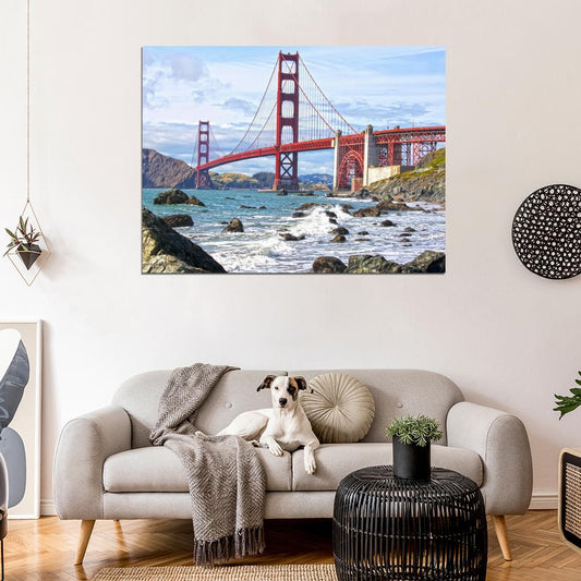 Golden Gate Bridge San Francisco Bay USA Amazing Wall Art Print Poster