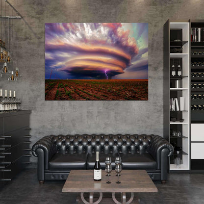 Storm Tornado Lightning Awesome Wall Art Print Poster