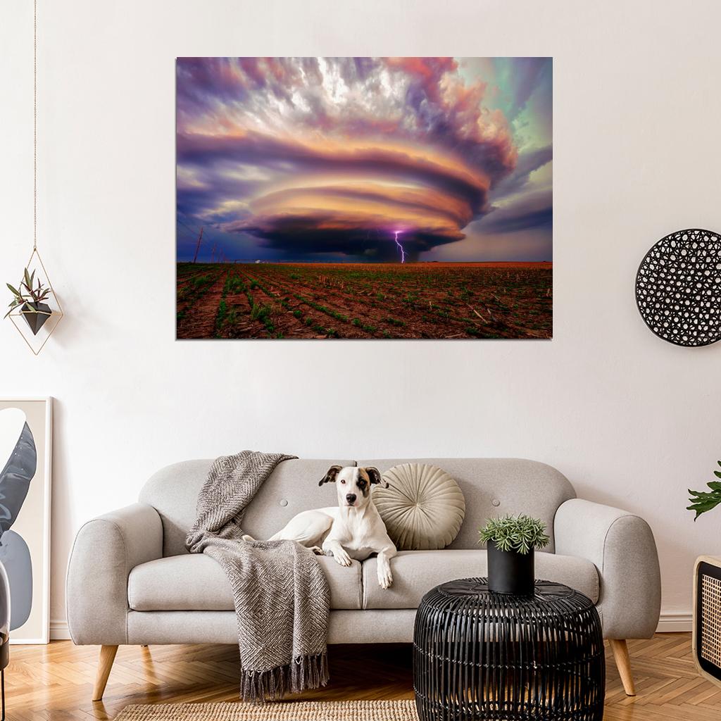 Storm Tornado Lightning Awesome Wall Art Print Poster