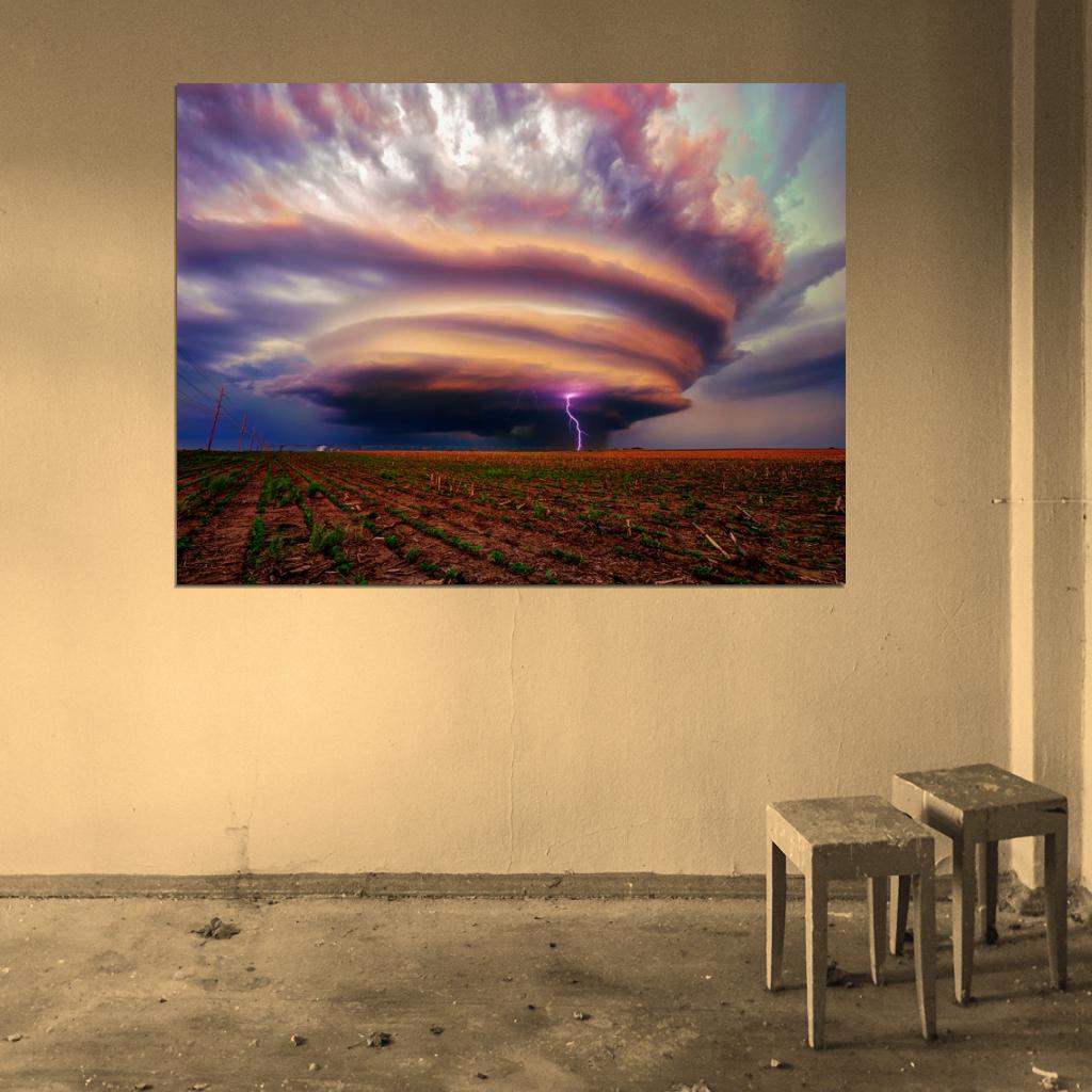 Storm Tornado Lightning Awesome Wall Art Print Poster