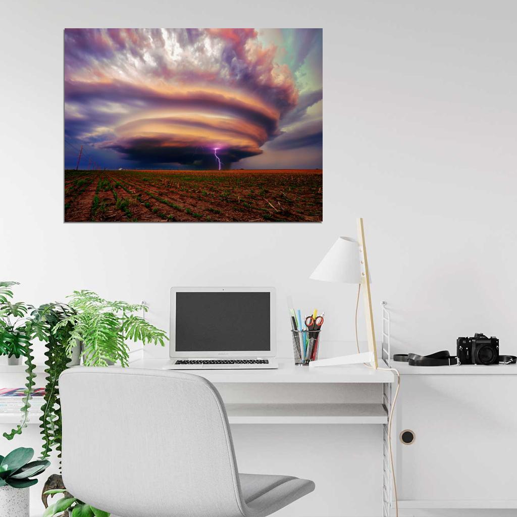Storm Tornado Lightning Awesome Wall Art Print Poster