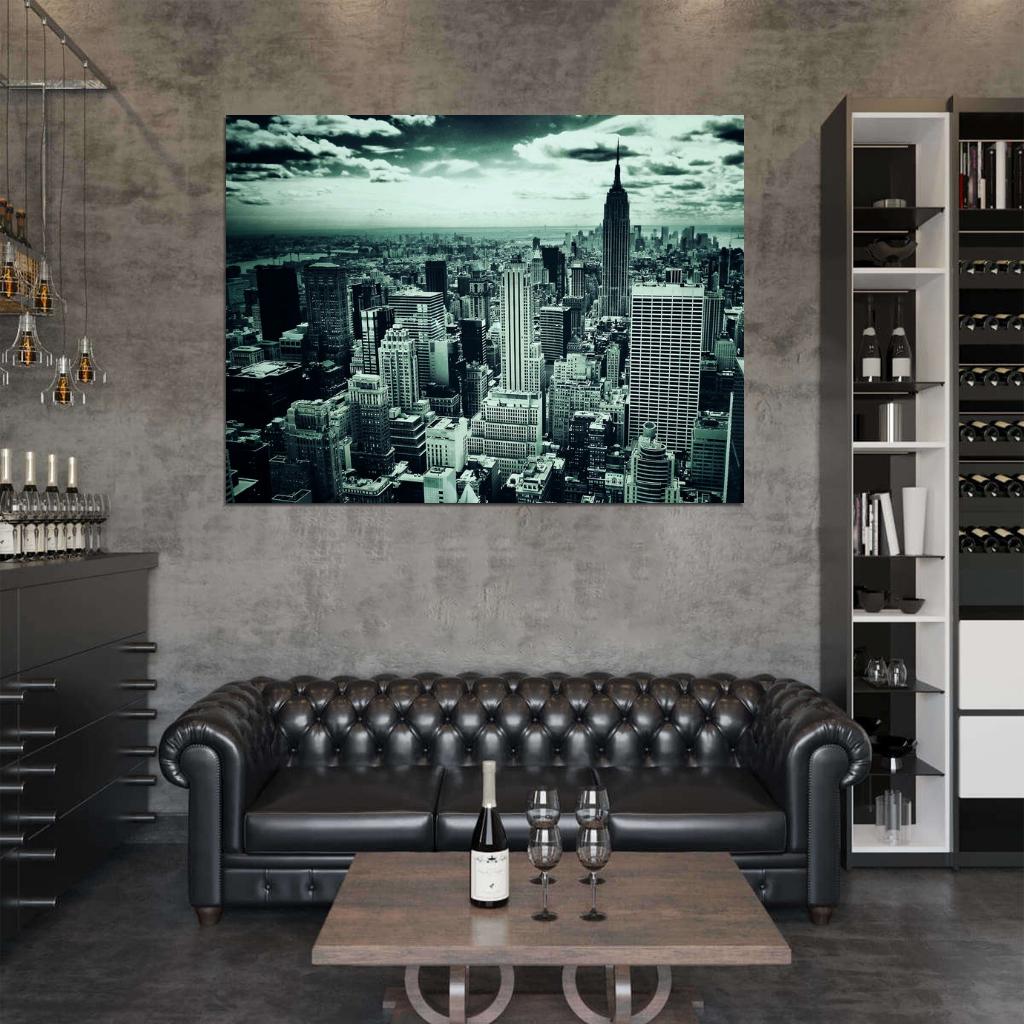 New York City NYC Manhattan Buildings Skyscrapers Wall Art Print Poster