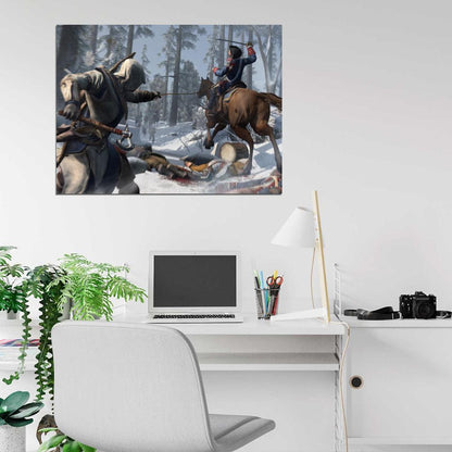 Assassin's Creed III 3 Video Game Art Forrest Snow Blood Wall Art Print Poster