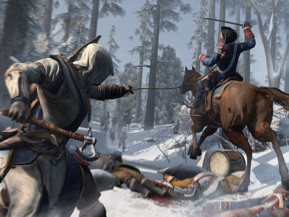 Assassin's Creed III 3 Video Game Art Forrest Snow Blood Wall Art Print Poster