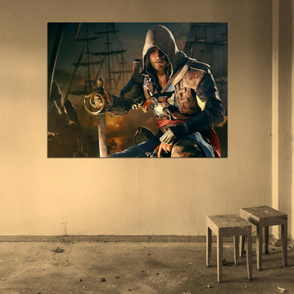 Assassin's Creed IV 4 Black Flag Edward Kenway Video Game Art Wall Art Print Poster