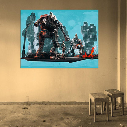 Hawken Mech Berserkers Video Game Art Wall Art Print Poster