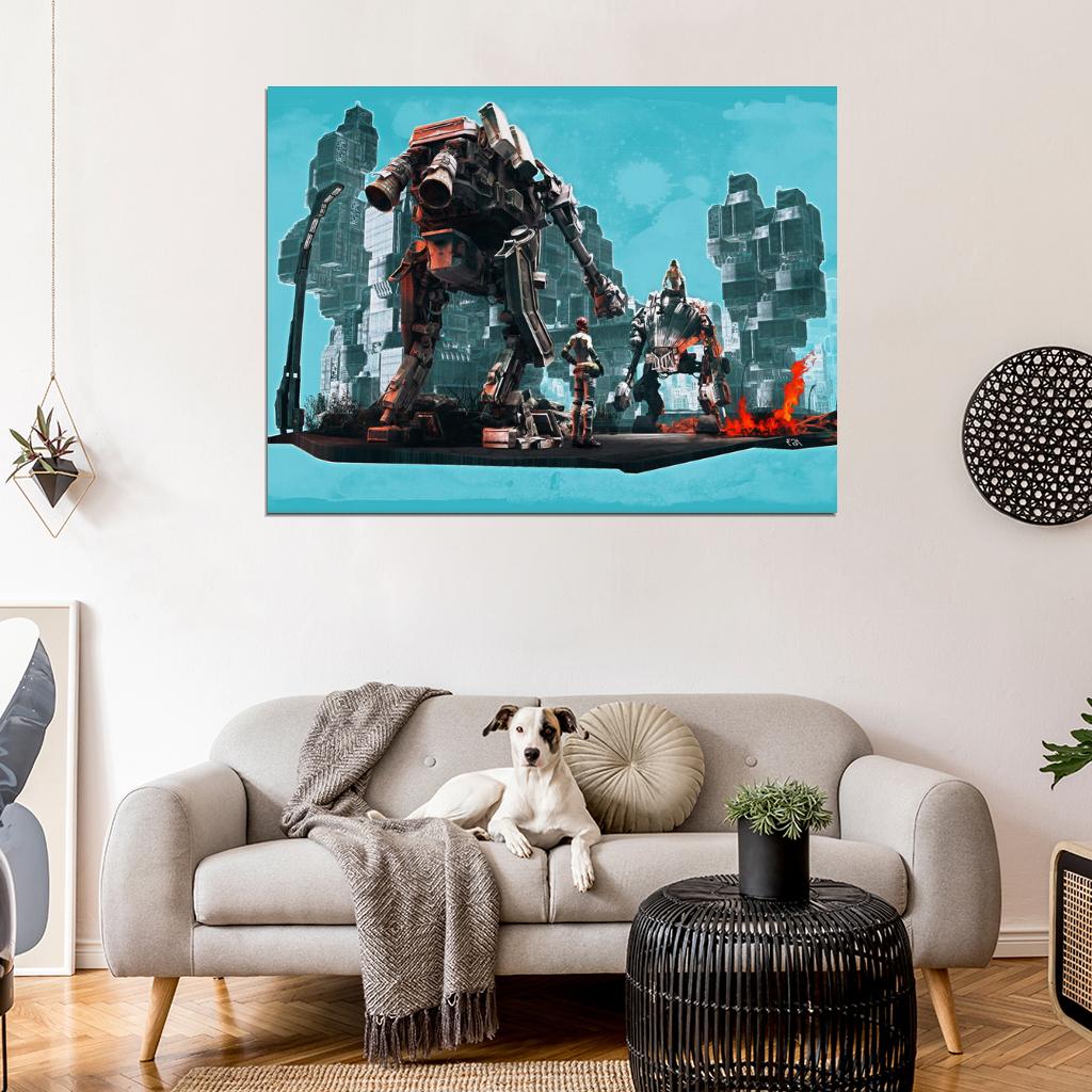 Hawken Mech Berserkers Video Game Art Wall Art Print Poster