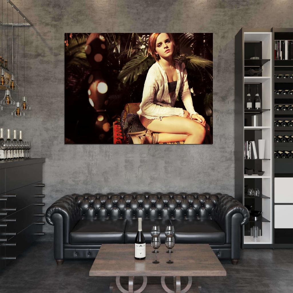 Emma Watson Hot Actress Horny Girl Sexy Legs Wall Art Print Poster