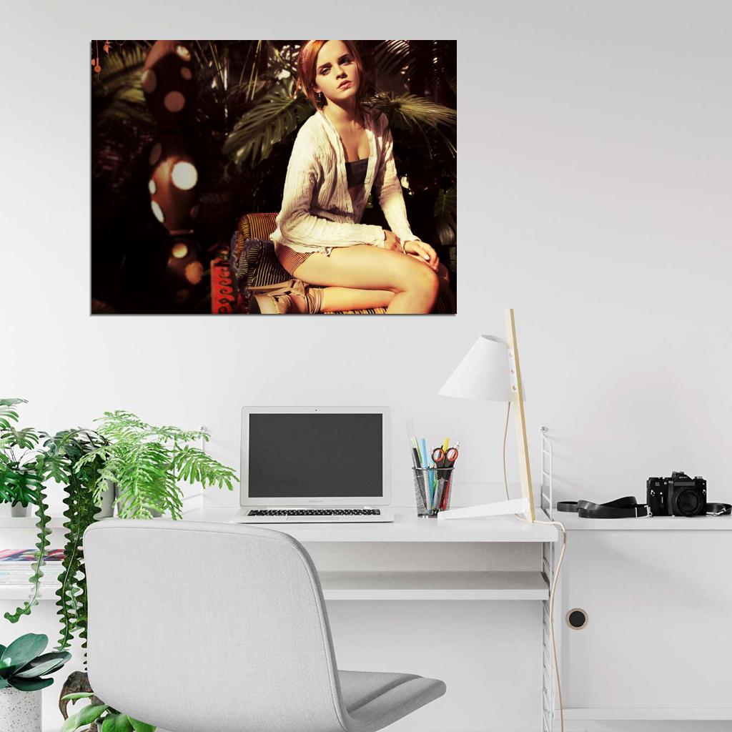 Emma Watson Hot Actress Horny Girl Sexy Legs Wall Art Print Poster